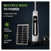 18" Rechargeable Solar Standing Fan with LED Lights