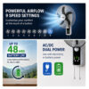 16" Rechargeable Solar Wall Fan with Remote & LED Lights