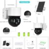 Solar Wireless PTZ Security Camera 1080P HD Outdoor