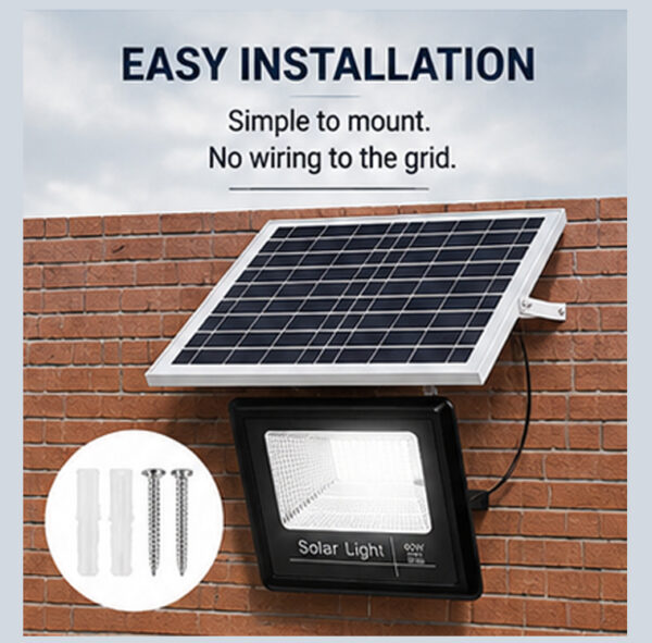 300W Solar Powered LED Flood Light with Remote Control