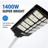 1400W Solar Street Light Outdoor Motion Sensor Remote
