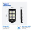 1400W Solar Street Light Outdoor Motion Sensor Remote