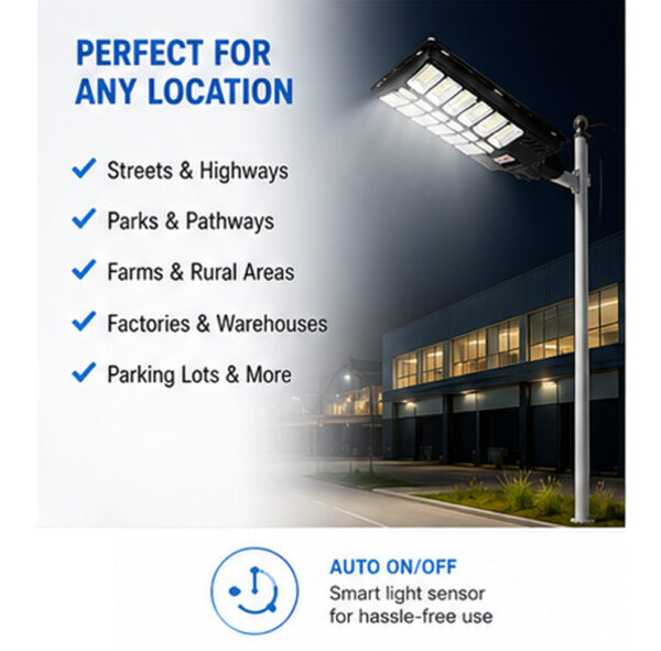 1400W Solar Street Light Outdoor Motion Sensor Remote
