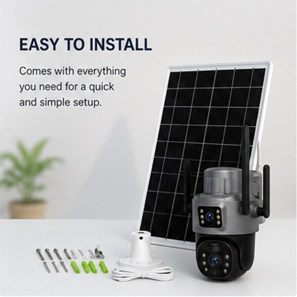 Solar PTZ Two (2) Screen Camera 6MP