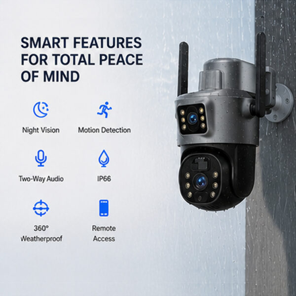 Solar PTZ Two (2) Screen Camera 6MP